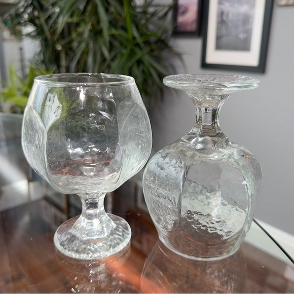 Pair of Vintage Libbey “Chivalry” Clear Brandy Cocktail Footed Glasses - EUC - Picture 7 of 11